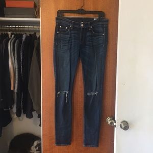 Rag & Bone skinny jeans with knee holes